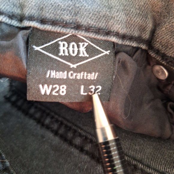 ROK Skinny Moto Straight Leg Jeans - Picture 6 of 7